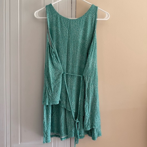 Maternity Motherhood Green Sleeveless Top with back tie Large - Picture 2 of 3